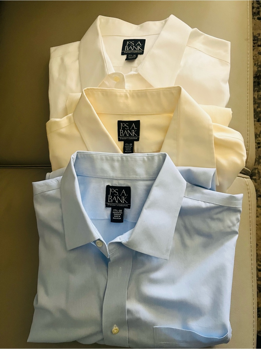 Jos. A. Bank Dress Shirt Set - Light Blue, Cream, White
